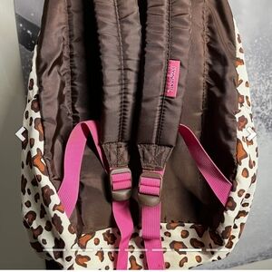 JanSport Brown and Pink Leopard Backpack